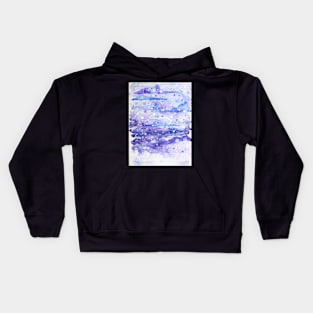 Snowy Winter Clouds Watercolor Kids Hoodie